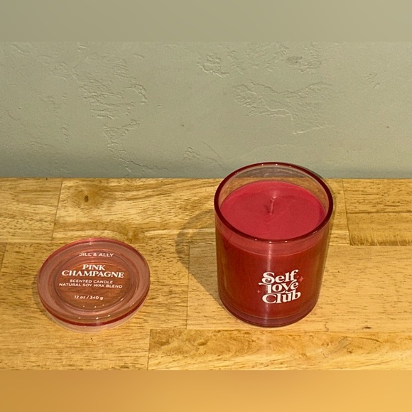 JILL AND ALLY “Self Love Club”Champagne Scented Candle. Soy Wax Blend. NWTS - Picture 4 of 6